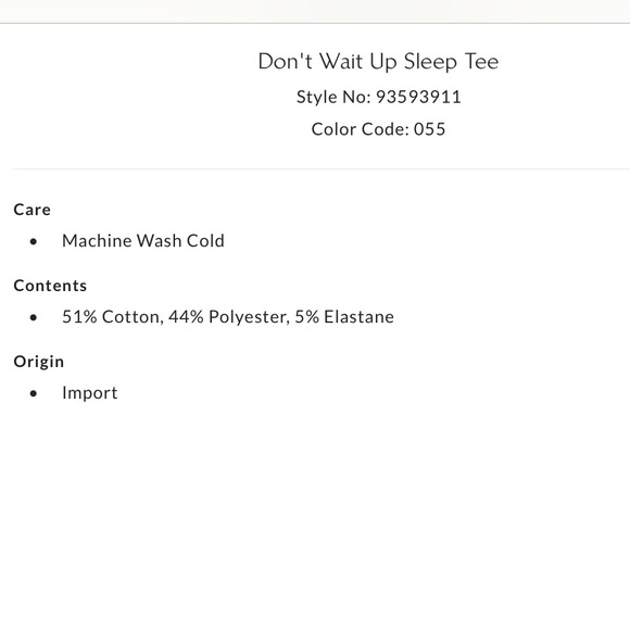 NWT Free People Intimately S Don’t Wait Up Sleep Tee in Gray Lilac Combo New $60 - Picture 5 of 5